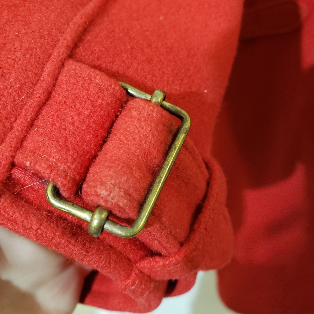 Woolrich wool coat red long coat - Picture 9 of 13